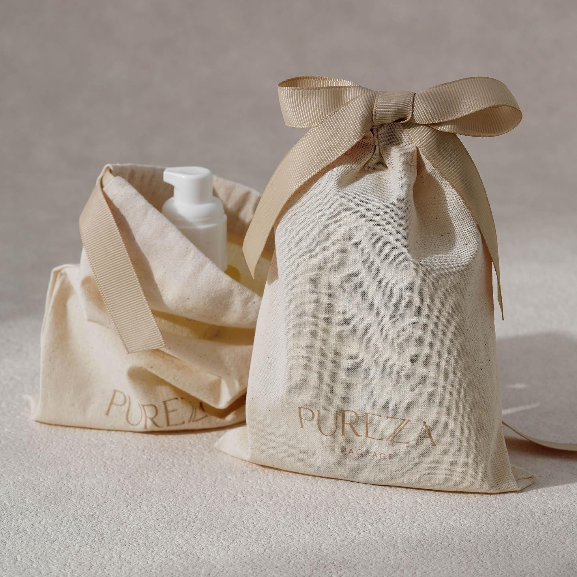 Luxury Skincare Christmas Gifts - Настраиваемый мешочек из натурального хлопка на